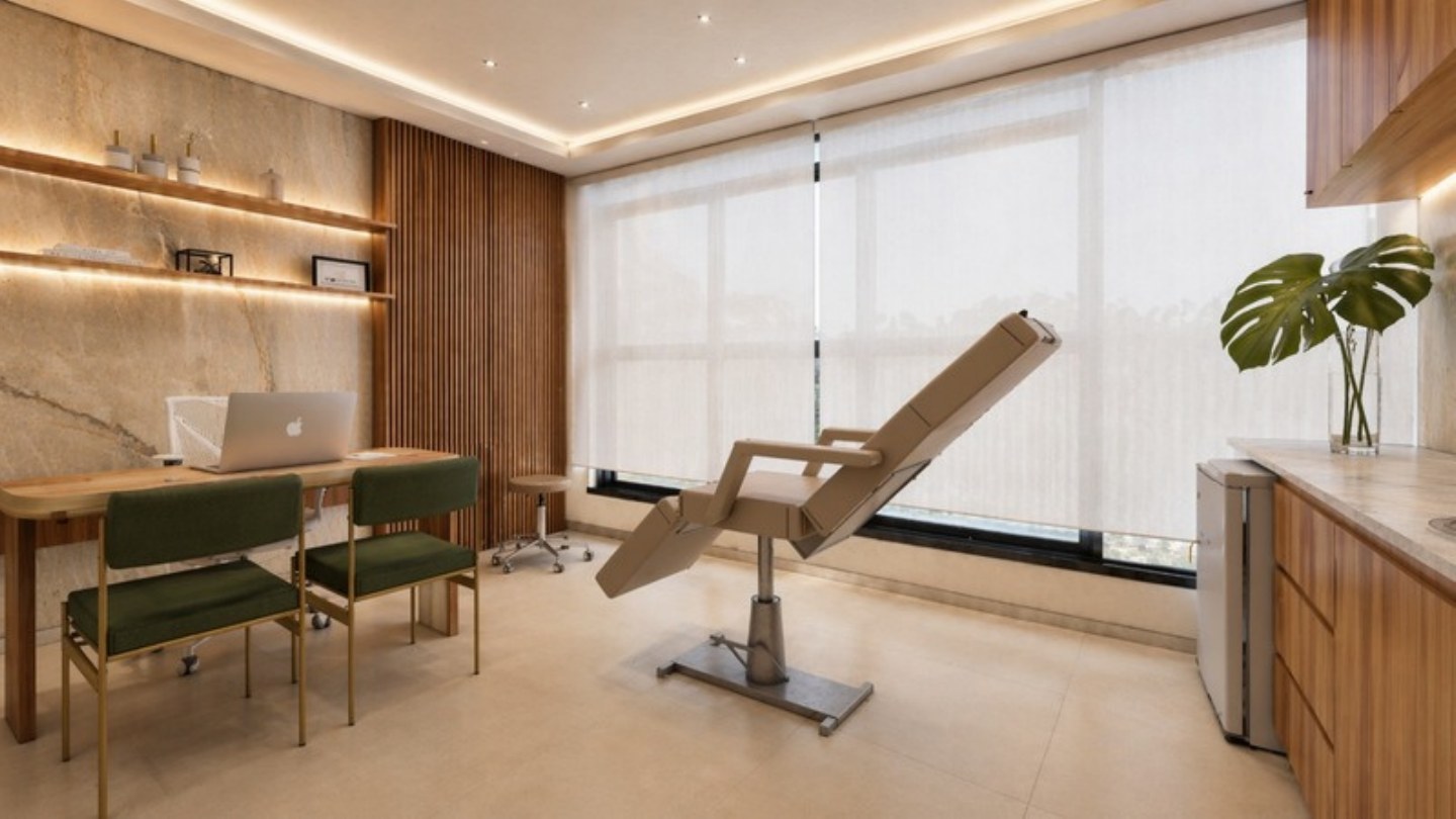 Sala de procedimento da nova clínica